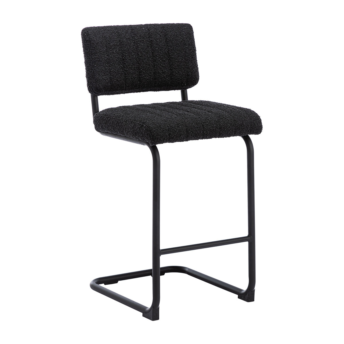 Blake Boucle Bar Stool - Modern Upholstered Counter Height Stool with Swivel Base for Kitchen Island, Breakfast Nook & Home Bar Decor