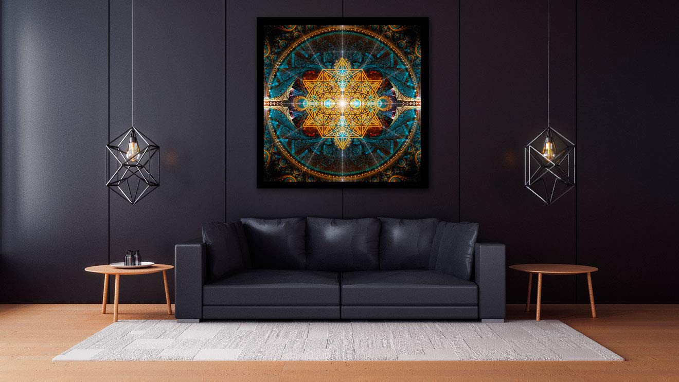 Sacred Geometry Tapestry Wall Hanging - Flower of Life Mandala Art Decor for Meditation Room, Yoga Studio & Bedroom - Large Spiritual Boho Wall Art for Home Decor