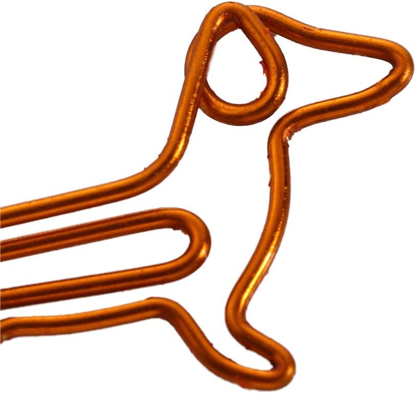 20 PCS Dachshund Shaped Paper Clips - Cute Dog Design Small Paper Clips for Office, School, Planner, Notebook & Bookmarking - Fun Office Supplies & Unique Gifts for Dog Lovers