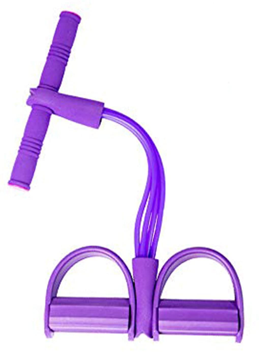 Premium 4-Tube Resistance Band Set with Handles - Home Fitness Elastic Sit Up Pull Rope for Full Body Workout | Abdomen, Waist, Arm & Leg Toning | Yoga, Strength Training & Stretching Equipment for Home Gym & Outdoor Exercise