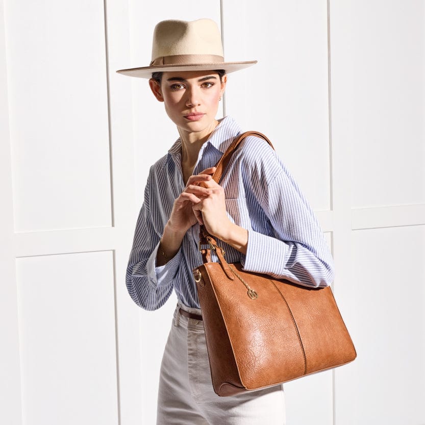 Premium Mena Vegan Leather Classic Tote Bag for Women - Stylish & Eco-Friendly Handbag in Multiple Colors | Perfect for Work, Travel & Everyday Use