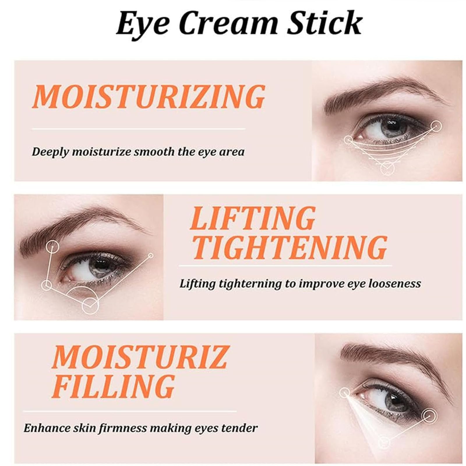 Under Eye Bags Treatment Stick - Dark Circle & Puffiness Relief Serum - Perfect for Morning Routine & Travel Skincare