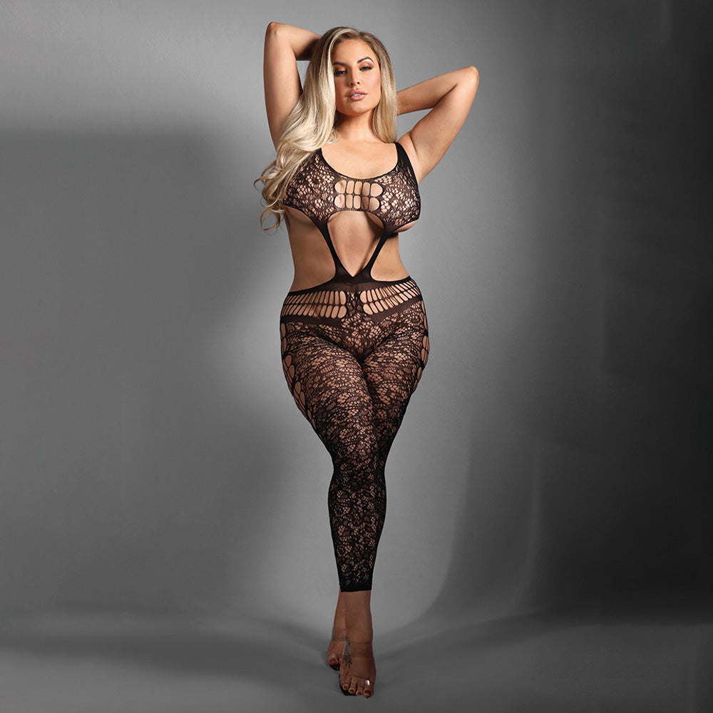 Fantasy Lingerie - Chase The Feeling Cutout Bodysuit for Curvy Women | Sexy Lingerie for Special Occasions & Romantic Nights