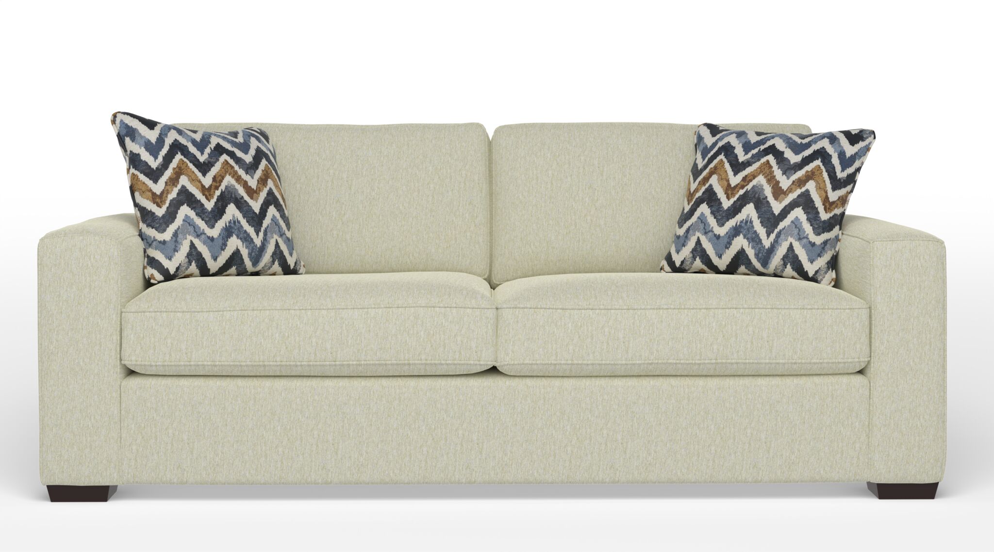 Celeste Sofa - Cabana Wheat Fabric Upholstered Modern Living Room Couch for Home, Office, and Lounge Comfort