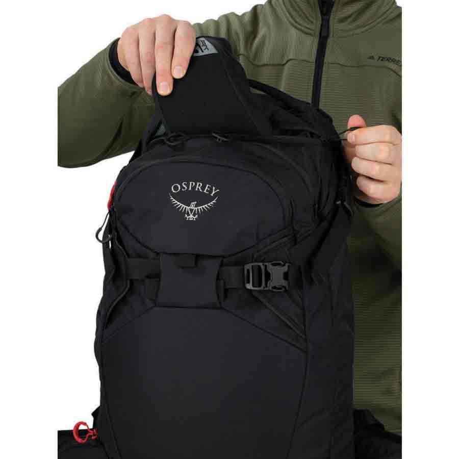 Osprey Kamber 30L Men's Backcountry Ski & Snowboard Backpack - Black | Waterproof Hiking Pack for Winter Sports | Perfect for Skiing, Snowboarding & Mountain Adventures