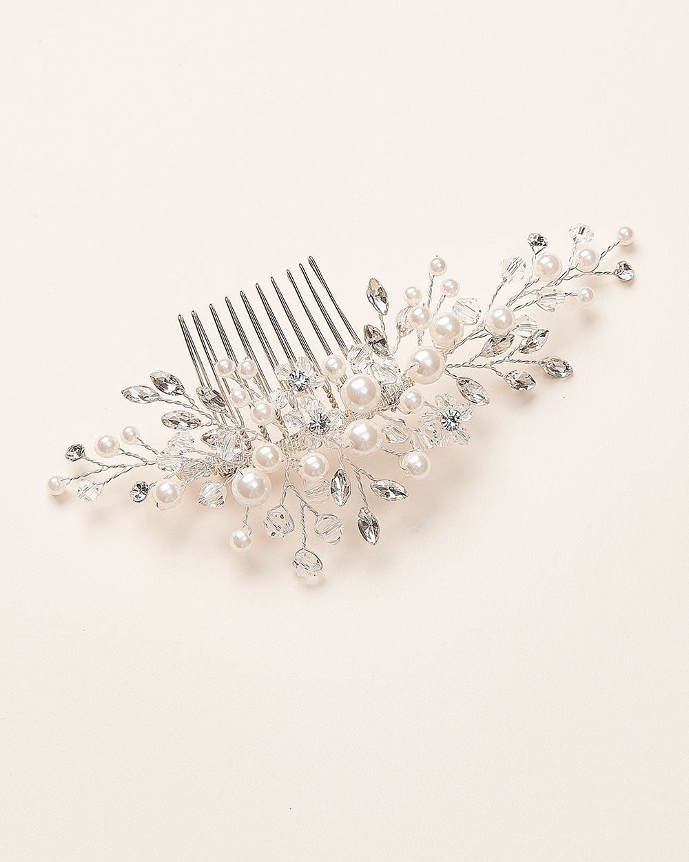 Emmy Floral Comb Hair Accessories for Women - Elegant Bridal Hair Clips, Wedding Hair Pins, Boho Hair Jewelry for Special Occasions & Everyday Wear