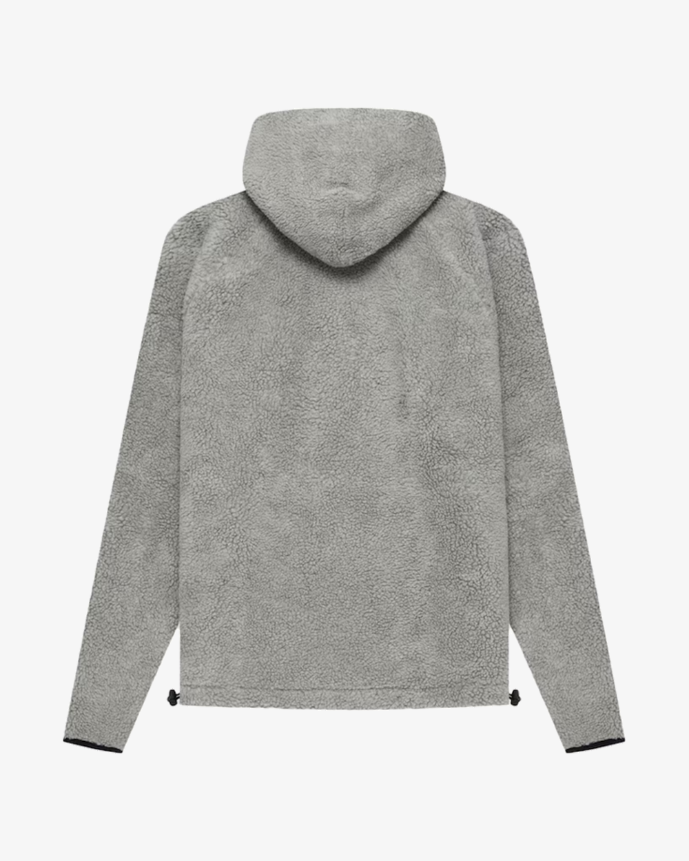FOG ESSENTIALS SS22 Dark Oatmeal Polar Fleece Half Zip Pullover Hoodie - Men's Casual Streetwear for Winter Outdoor Activities