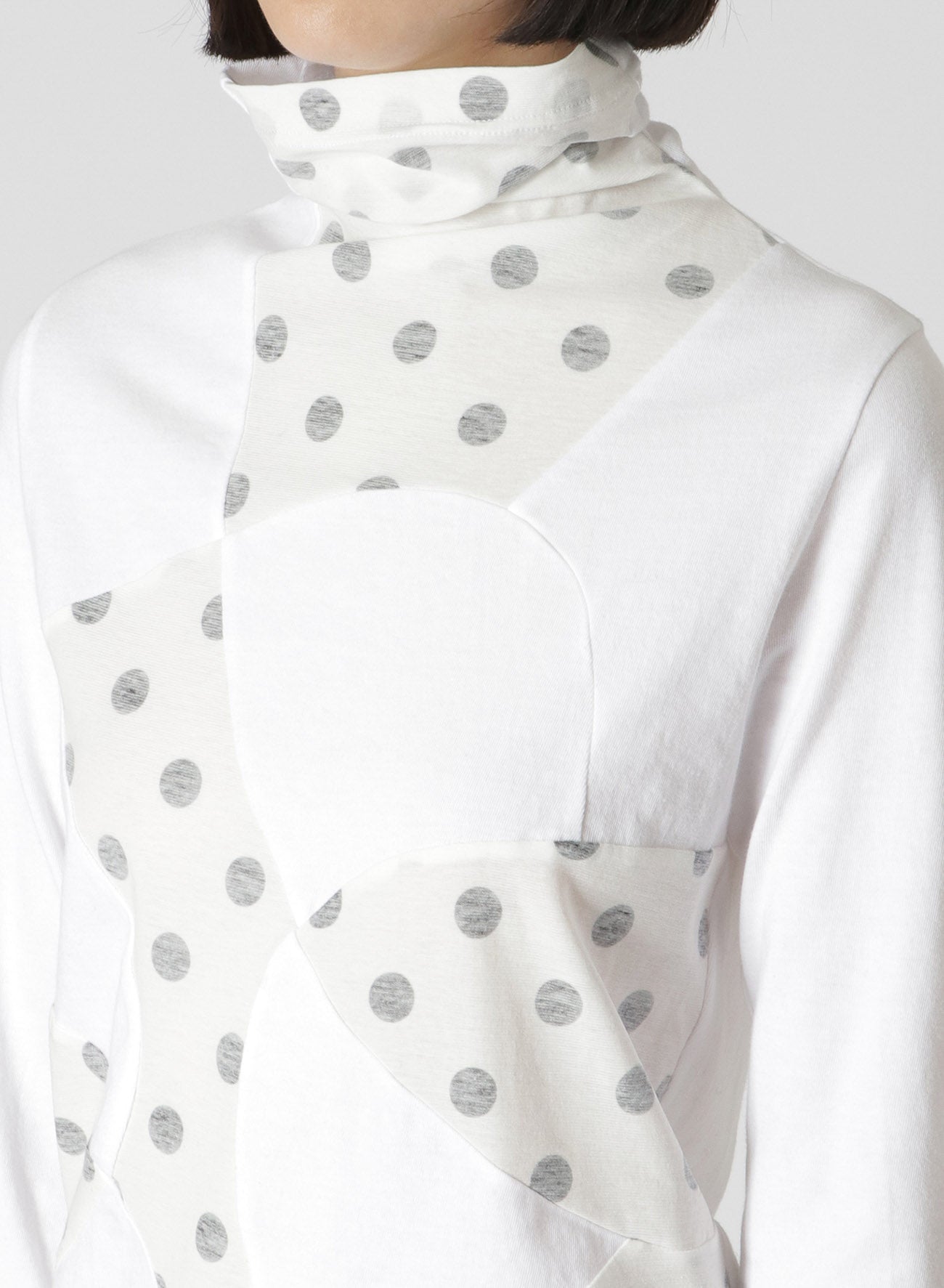 Soft Cotton Jersey Patchwork Turtleneck Sweater for Women - Cozy Winter Layering & Casual Office Wear