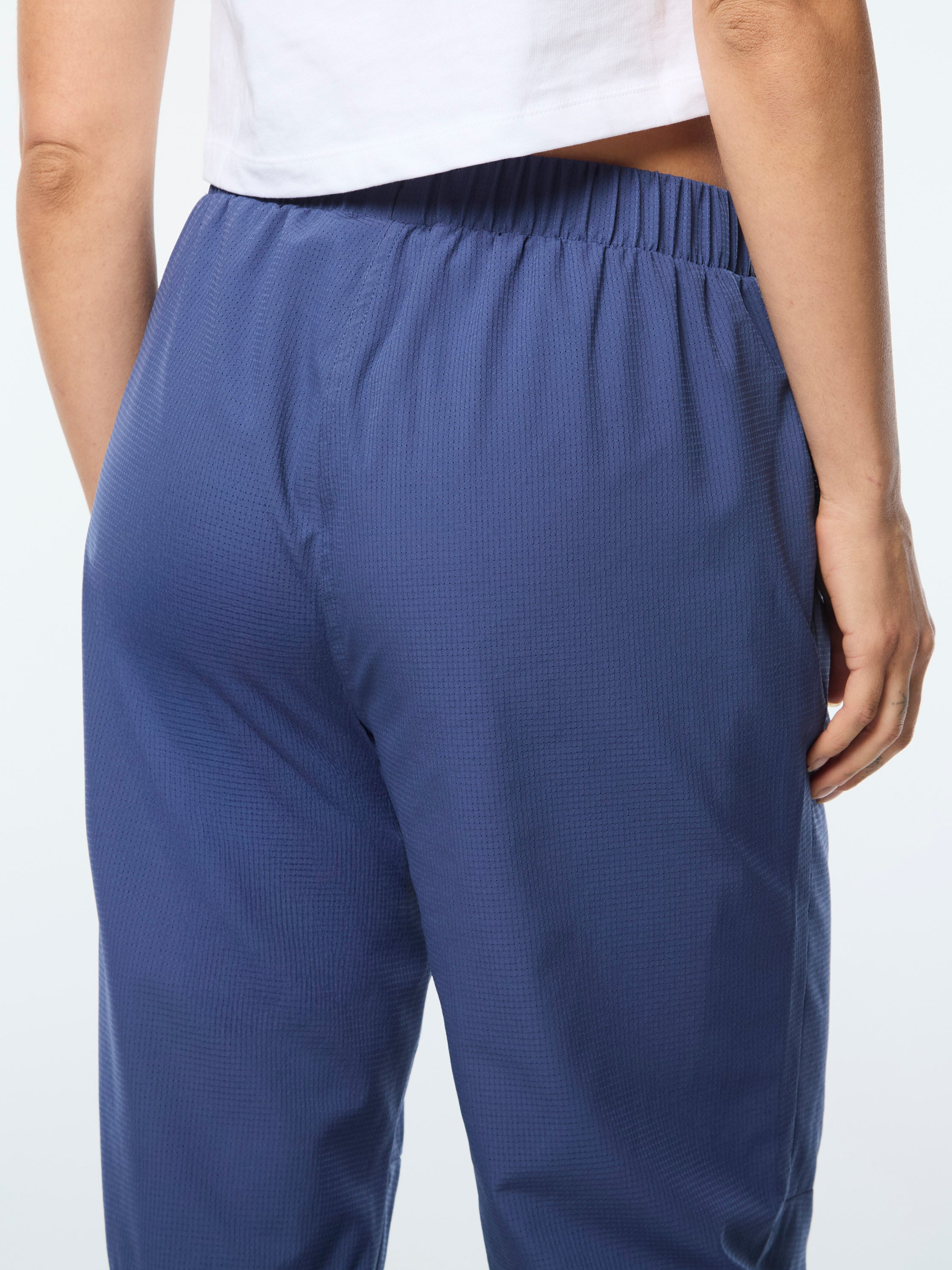 Luna Track Pants for Women - Blue Indigo Joggers with Pockets | Comfortable & Stylish Workout Pants for Running, Yoga & Lounge Wear