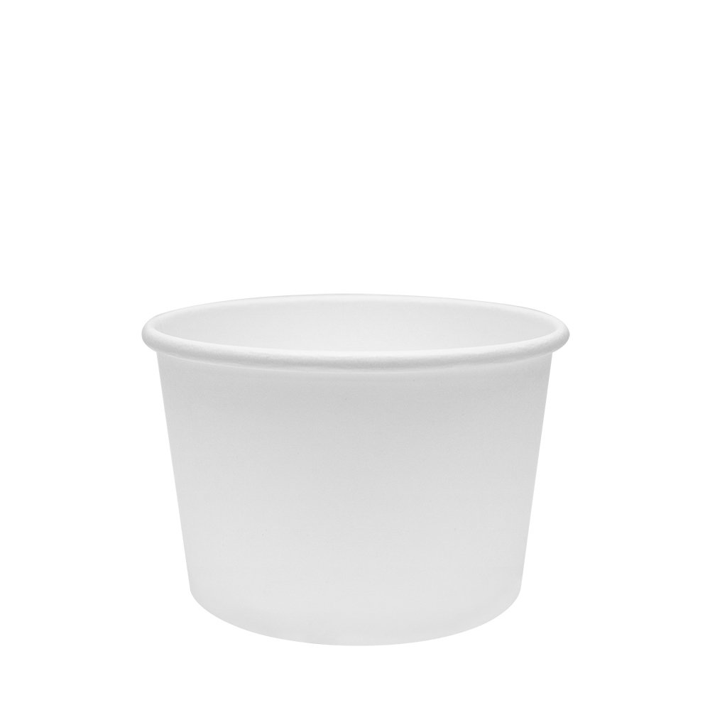 Karat Earth KE-KDP8W 8oz White Paper Food Containers - 1000 Pack | Eco-Friendly Disposable Takeout Boxes for Restaurants, Catering & Parties