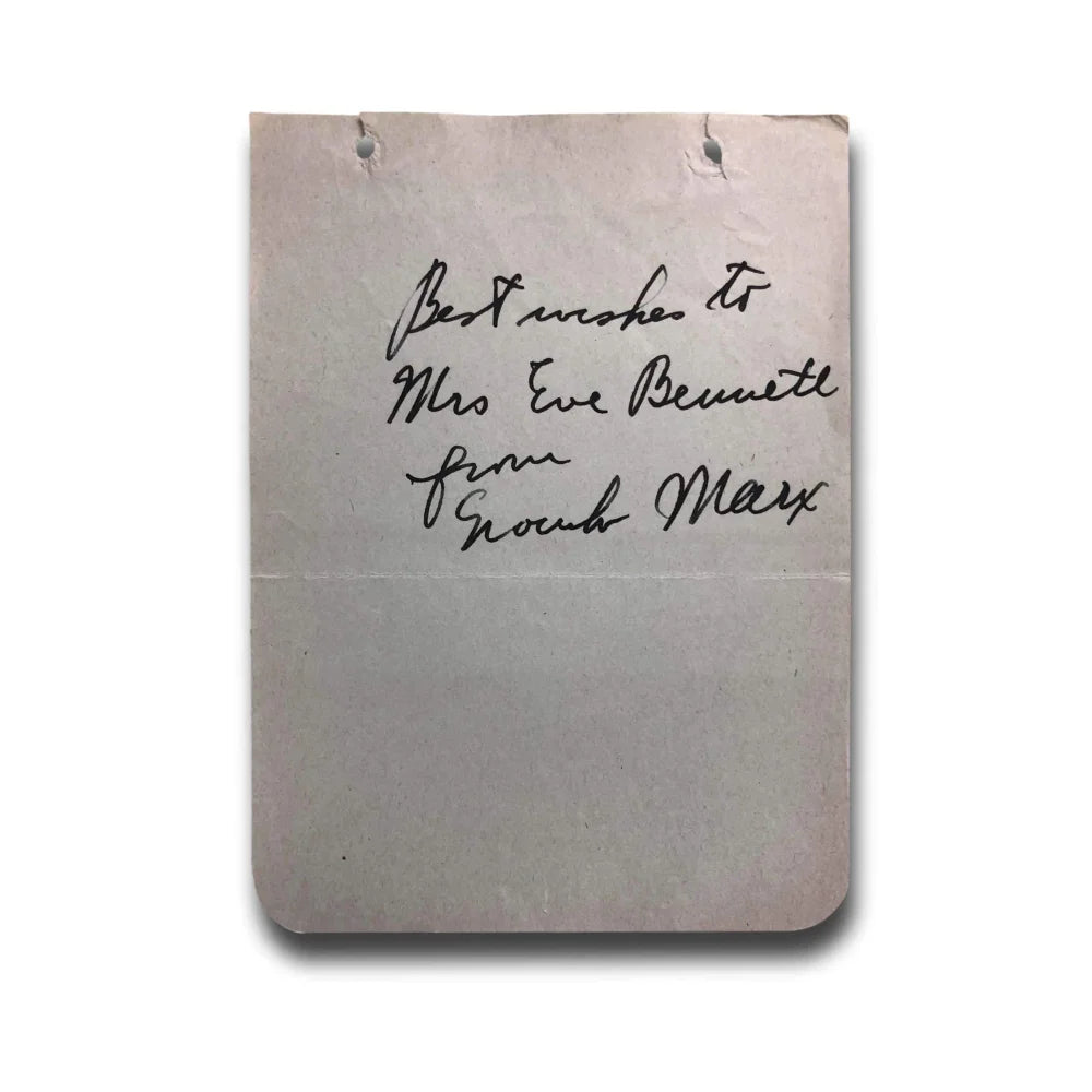 Authentic Groucho Marx Signed Album Page with JSA COA - Rare Chico, Harpo & Zeppo Marx Brothers Autograph Cut - Perfect for Memorabilia Collectors & Classic Comedy Fans