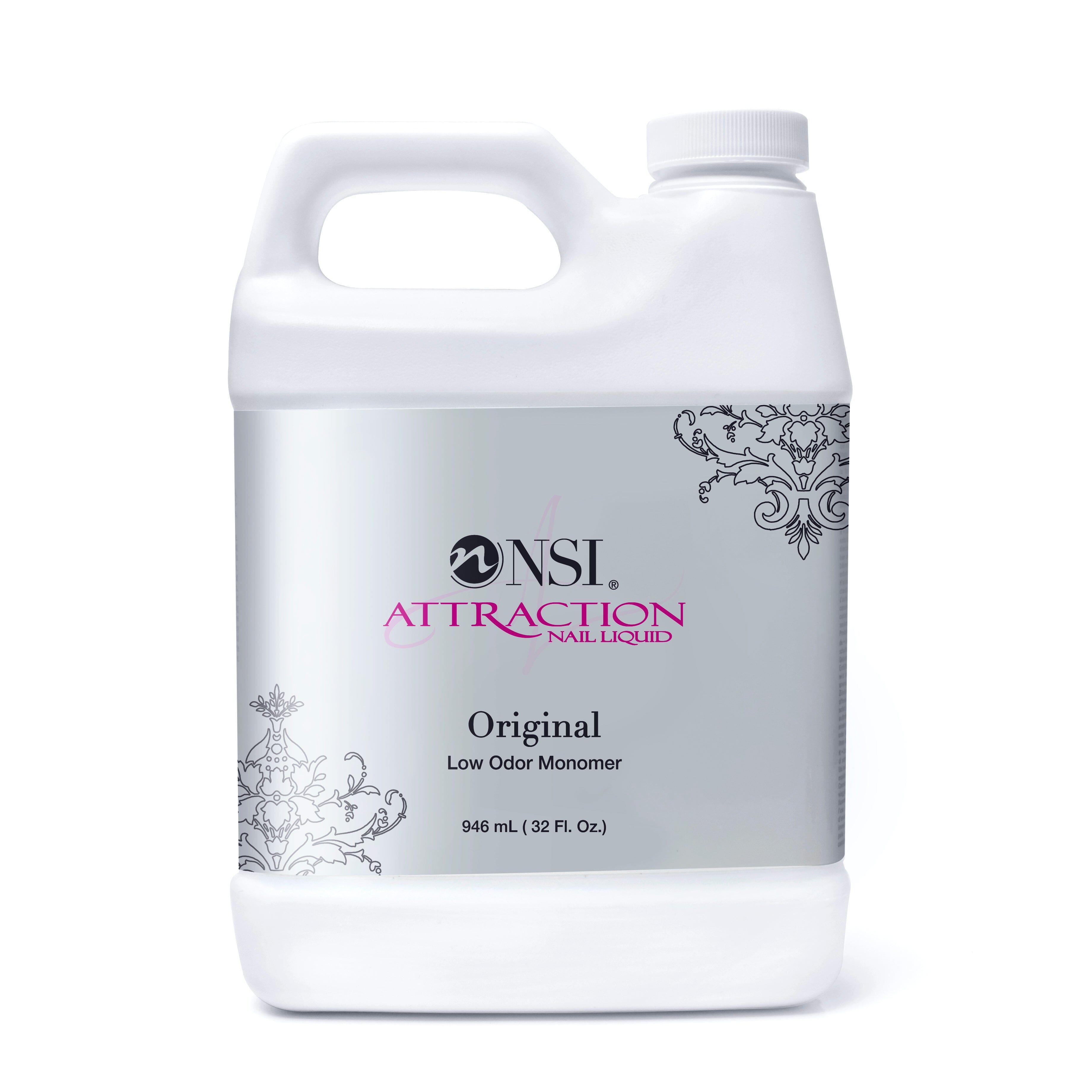 NSI ATTRACTION Professional Acrylic Nail Liquid for Strong & Durable Nail Extensions - Perfect for Salon, Home Manicures & Nail Art
