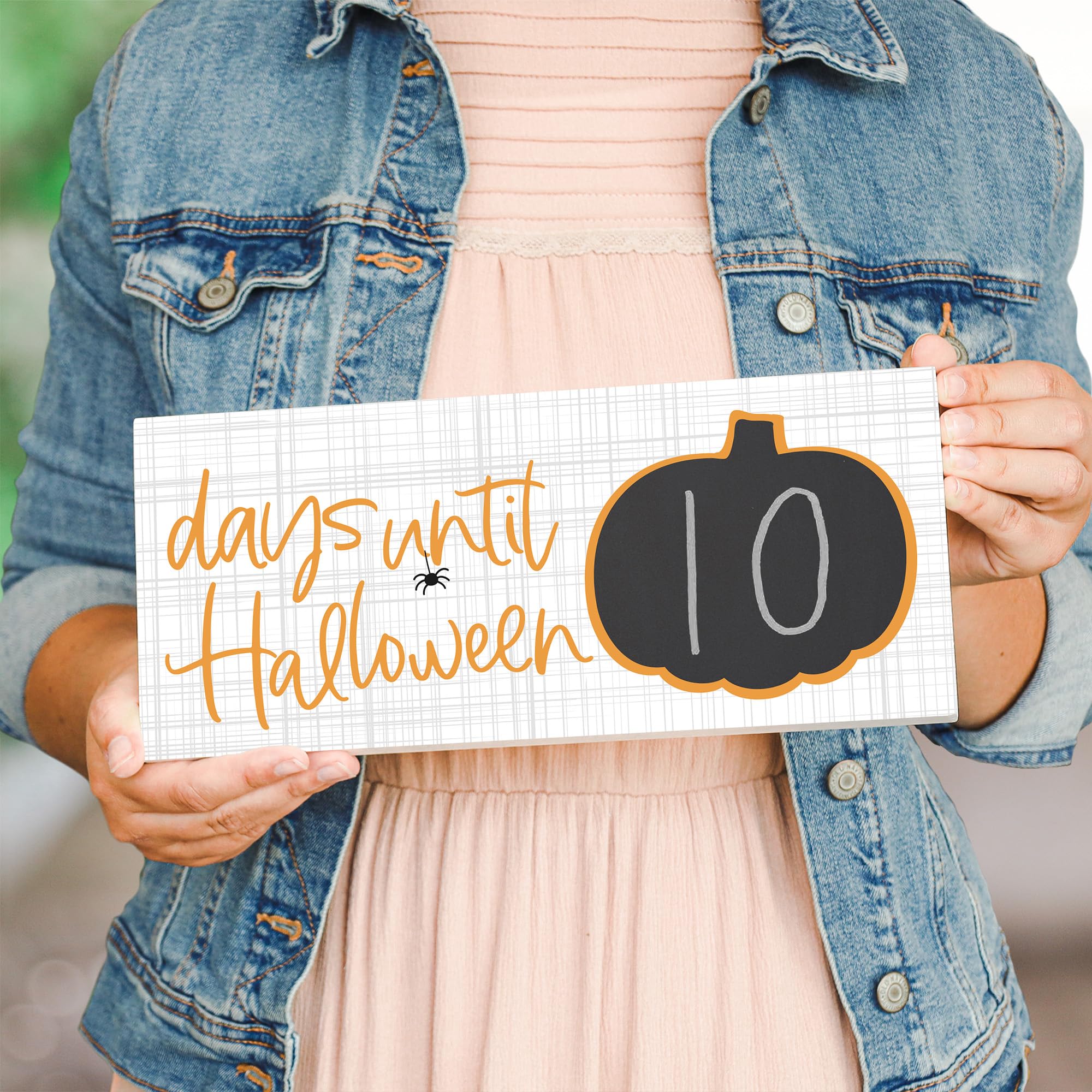 Simply Said, INC Erasable Halloween Countdown Chalk Board Sign - 12 x 5.5 Inch Days Until Halloween Decor - Made in USA - CHT1073 - Perfect for Home, Office & Classroom Halloween Decorations