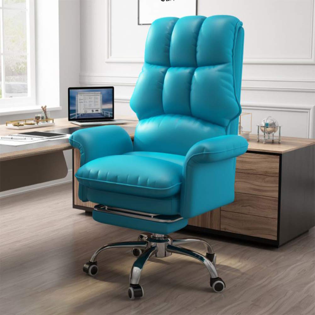 Ergonomic Gaming Chair for Adults - High Back PU Leather Racing Style Office Chair with Adjustable Footrest & Lumbar Support - Easy Assembly - Perfect for PC Gaming, Home Office & Streaming (1 Pack)