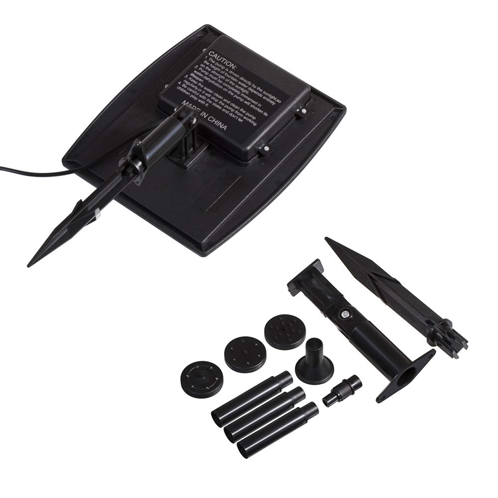 Eco-Friendly Solar Powered Water Pump for Garden Fountains, Ponds & Landscaping - 9V 2.5W Plug-in Solar Panel Fountain Pump - Perfect for Outdoor Decorative Water Features, Bird Baths & Pool Accents