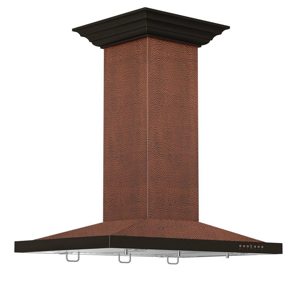 ZLINE Designer Series Hand Hammered Copper Island Mount Range Hood 8GL2Hi - Premium Kitchen Ventilation for Modern Homes | Perfect for Open Concept Kitchens & Gourmet Cooking