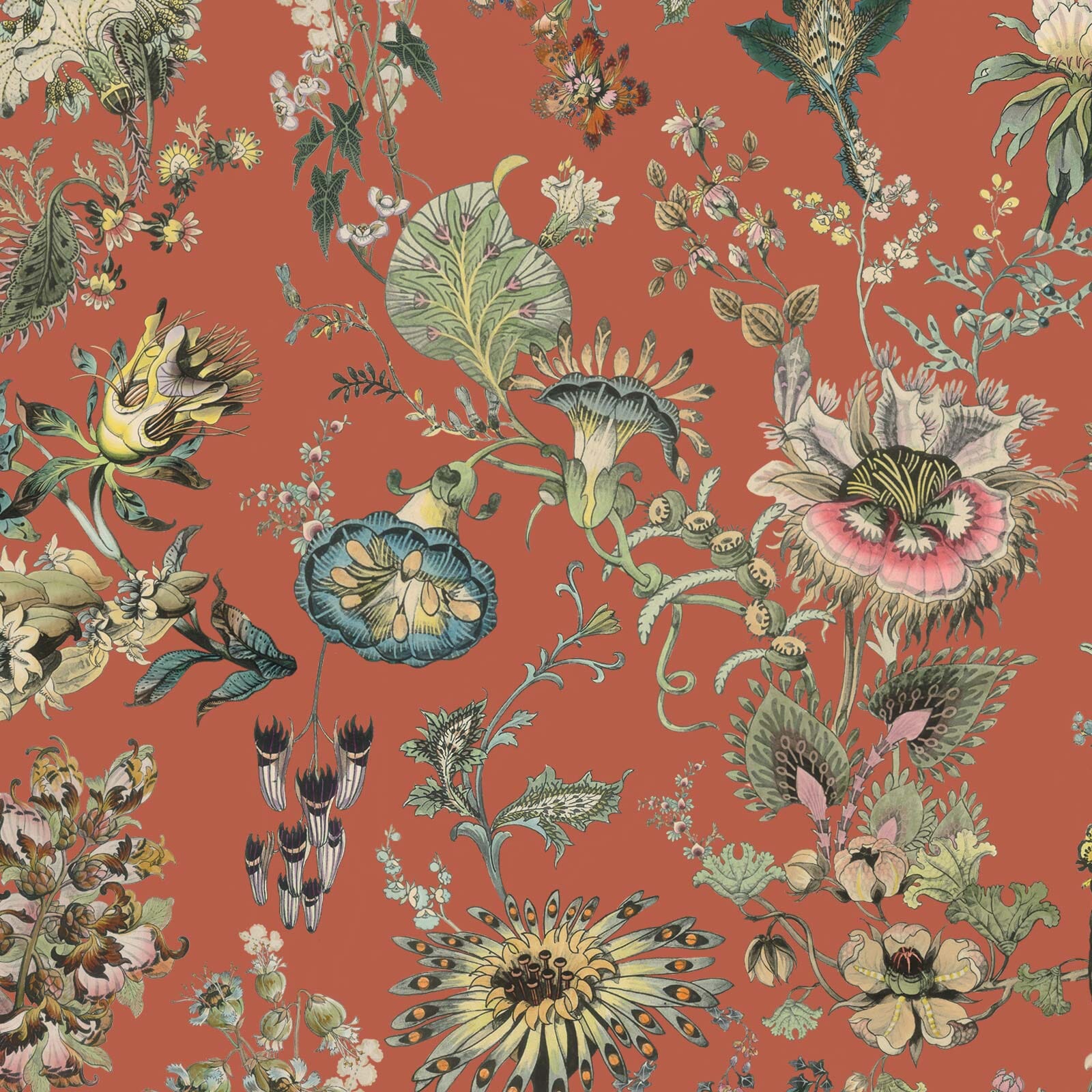 FLORAFANTASIA Peel and Stick Wallpaper - Amber Sample | Self-Adhesive Removable Wallpaper for Bedroom, Living Room & Home Decor