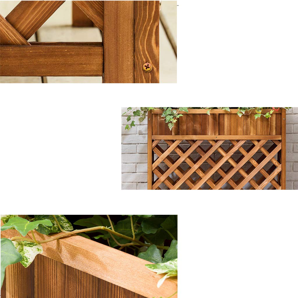 Natural Hardwood Bonsai Display Shelf - Carbonized Plant Stand with Combinable Design for Potted Plants, Flowers & Home Decor | Perfect for Indoor House, Garden & Outdoor Use