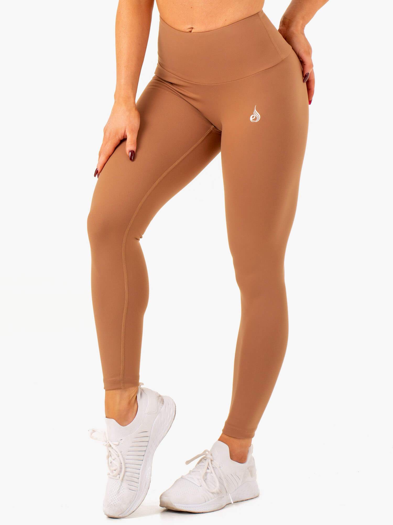 Vital High Waisted Scrunch Butt Lifting Leggings for Women - Tummy Control Workout Yoga Pants in Mocha Brown | Perfect for Gym, Running & Everyday Wear