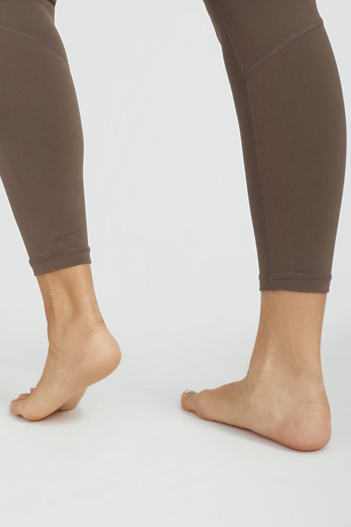 Bronx Zip Front Legging for Women - High Waisted Stretchy Workout Leggings in Taupe - Perfect for Yoga, Running & Gym