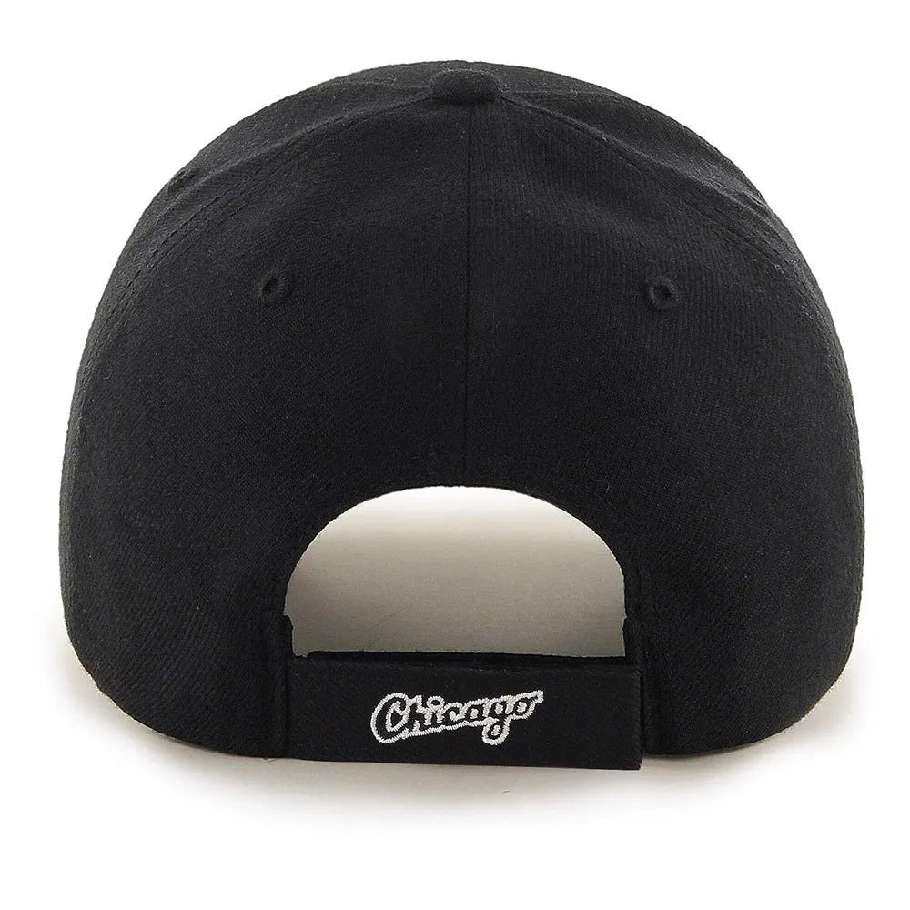 47 Brand Chicago White Sox Legend MVP Adjustable Baseball Cap - Black | Official MLB Licensed Hat for Men & Women | Perfect for Games, Tailgating & Everyday Wear