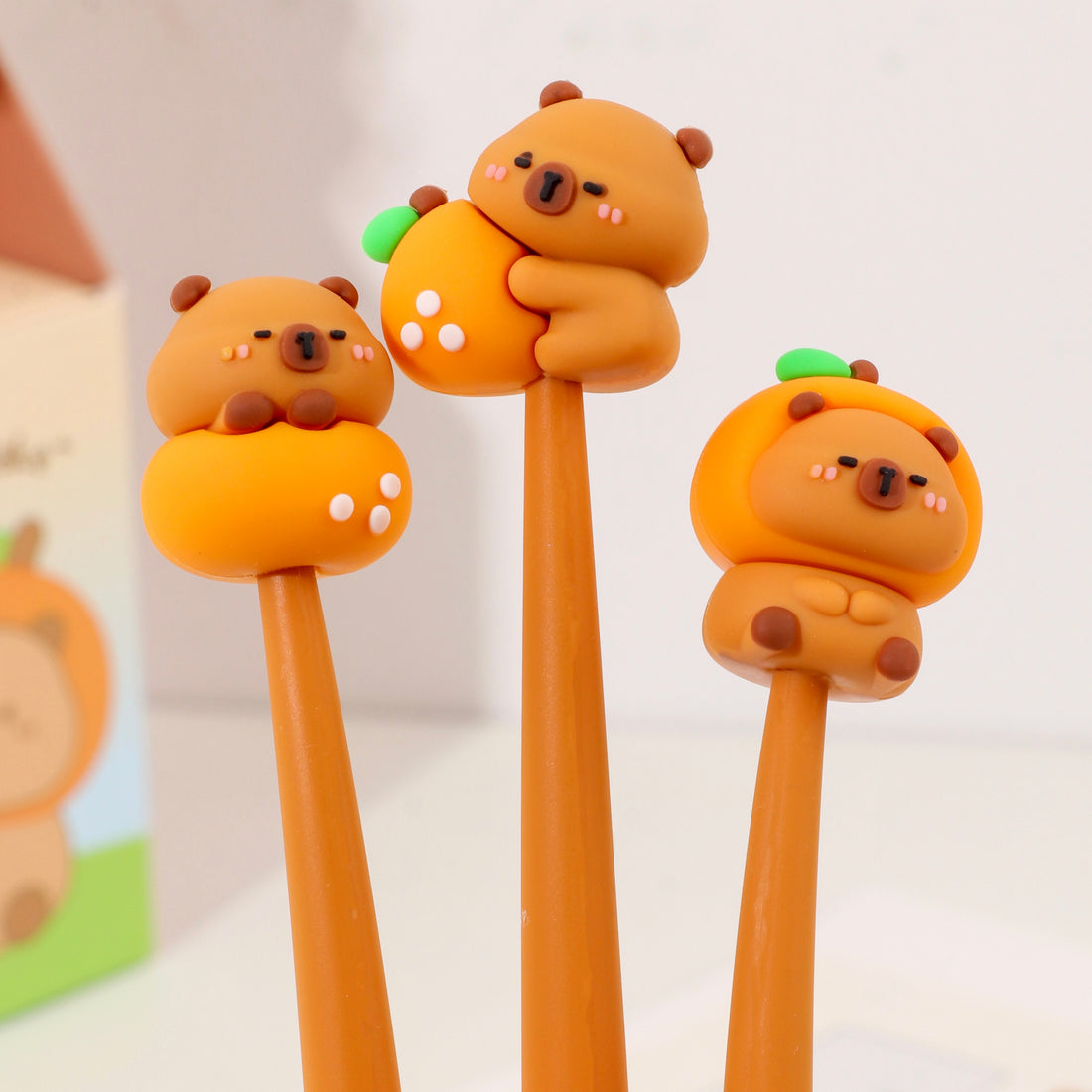 Funny Capybara Wiggle Gel Pen Set - Cute Animal Design, Smooth Writing for School, Office & Note Taking - Perfect Gift for Stationery Lovers & Capybara Fans