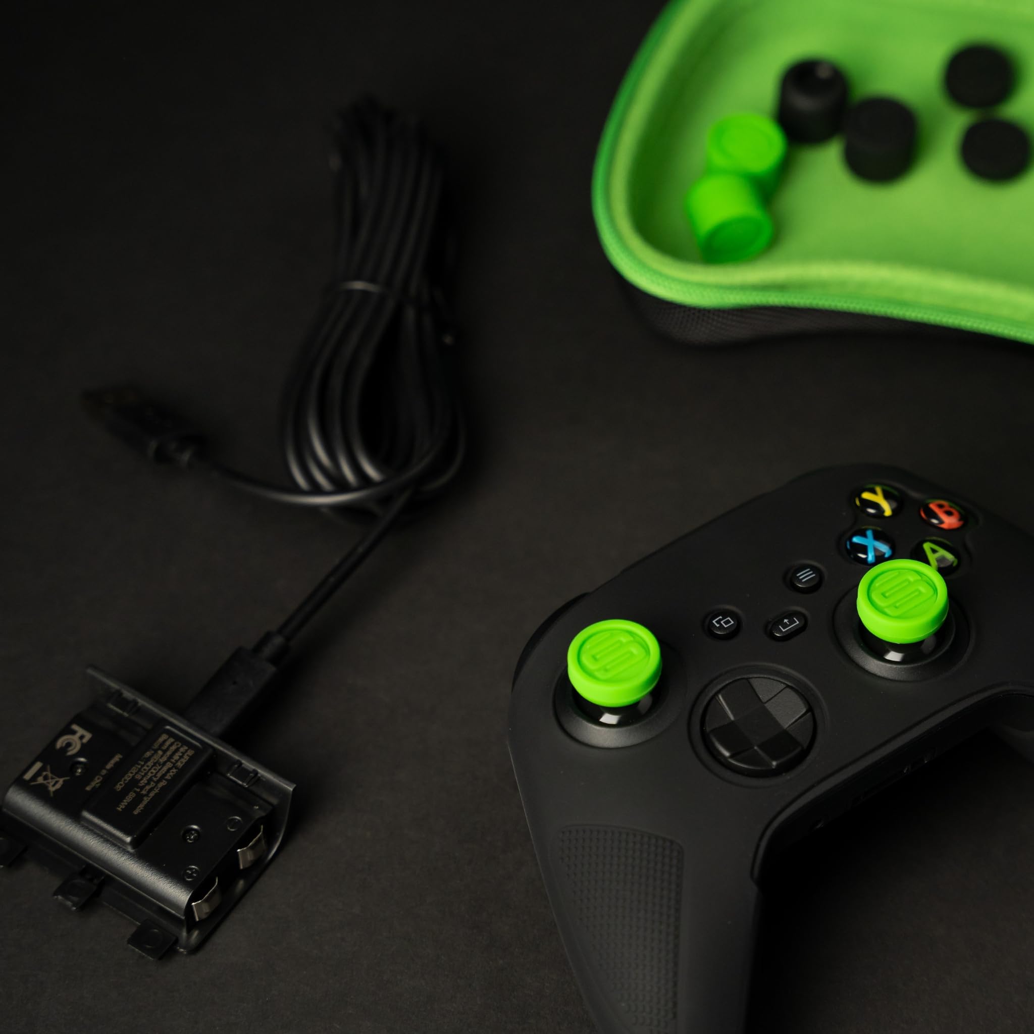 Xbox Controller Accessory Kit for Xbox Series X|S - Protective Case, Rechargeable Battery Pack, Thumb Grips & Charging Cable | Gaming Essentials for Enhanced Play & Travel Protection