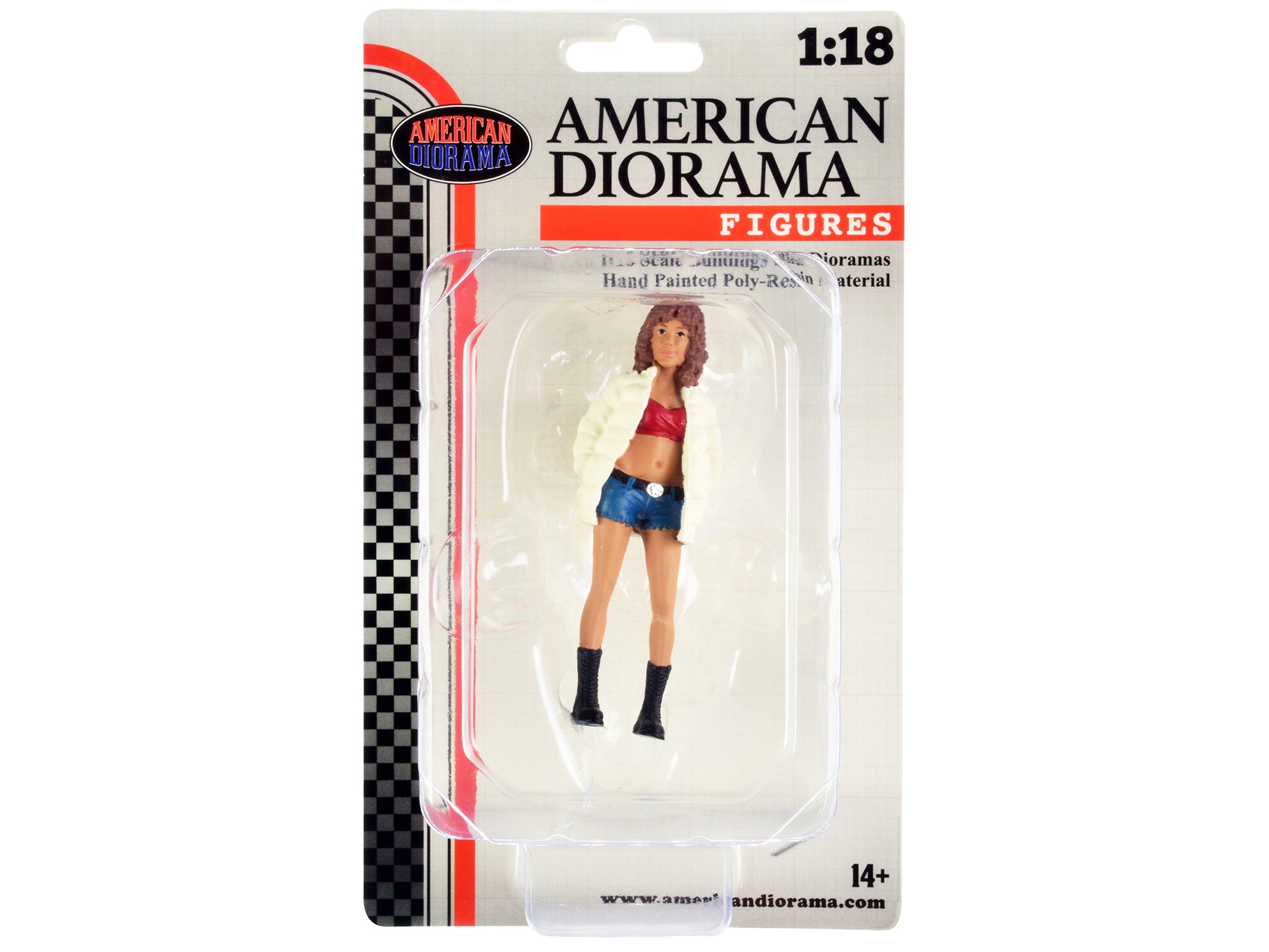 1/18 Scale Hip Hop Girl Figures - Set of 3 Urban Street Style Action Figures by American Diorama for Model Car Displays & Diorama Scenes