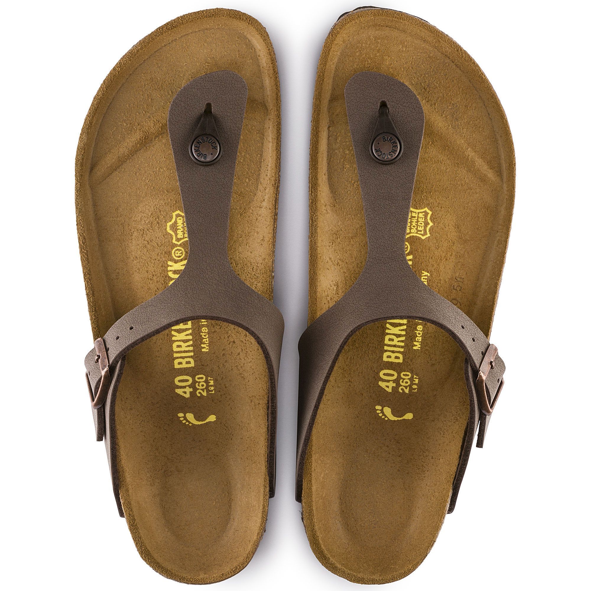BIRKENSTOCK GIZEH Women's Sandals - Mocha Birkibuc Leather Comfort Footbed Slides for Casual Wear, Walking & Summer Outfits