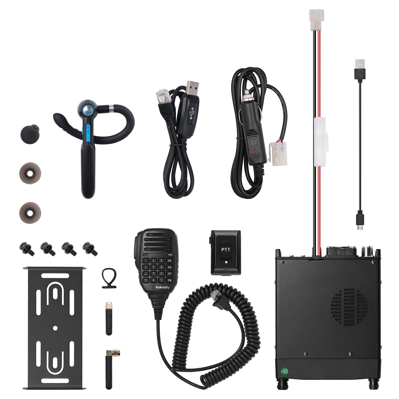 Radioddity DB40 D DMR Mobile Radio - 40W Dual Band VHF UHF with GPS, APRS & Bluetooth 5.0 | Analog & Digital Two-Way Radio | Cross Band Repeat & 500K Contacts | Perfect for Trucking, Emergency Communication & Ham Radio Enthusiasts