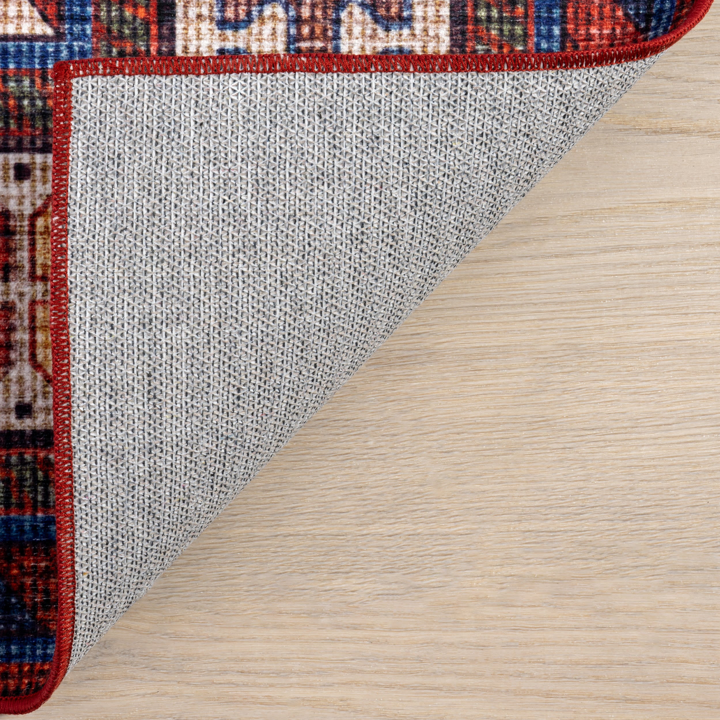 Davina Classic Spill Proof Washable Rug - Non-Slip Kitchen Bathroom Mat, Stain Resistant Indoor Outdoor Carpet for Home Decor (Brick Red) | Perfect for Living Room, Bedroom, Entryway & High Traffic Areas