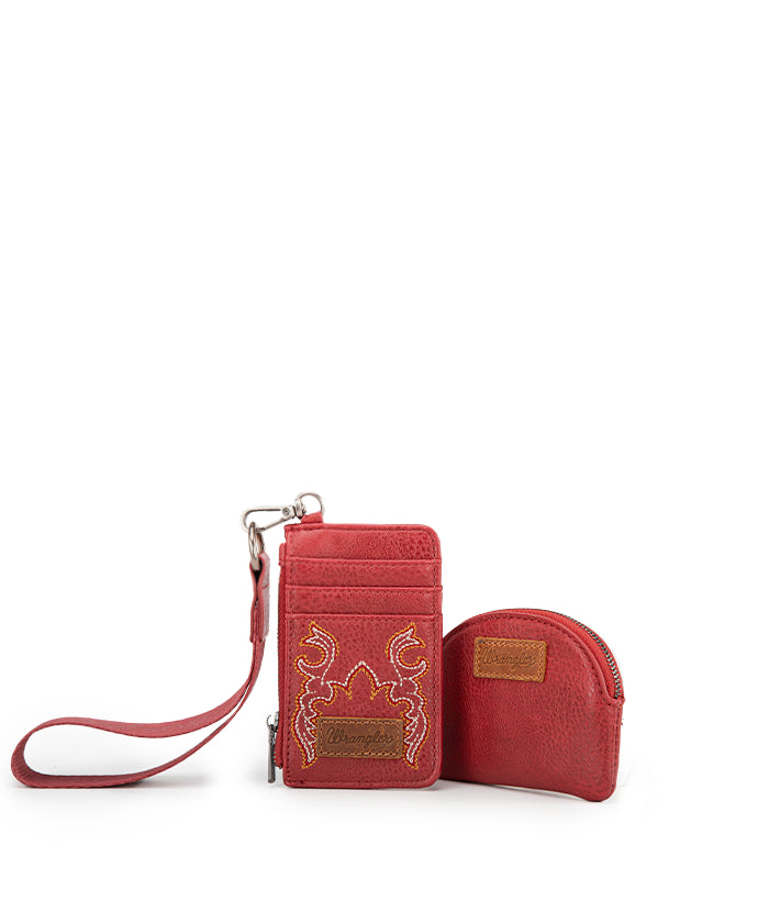 Wrangler Embroidered Western Boot Scroll Tote Bag Set - Perfect for Cowgirl Fashion, Rodeo Events & Country Outfits