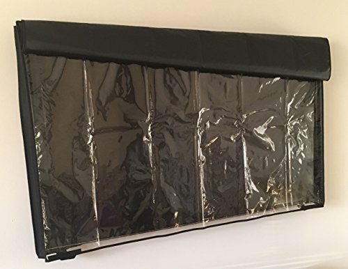 Comp Bind Technology Black Heavy Duty Waterproof TV Cover for Samsung UN32J5500AFXZA 32'' HDTV, Front Clear Transparent, Fits Wall Mounted TVs - 30''W x 3.8''D x 17.5''H, Ideal for Outdoor and Indoor Protection