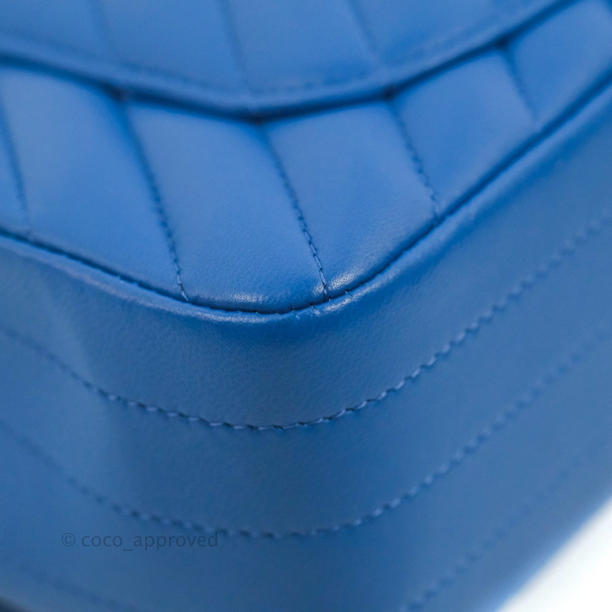 Chanel Chevron Mini Rectangular Flap Bag in Blue Lambskin Leather with Light Gold Hardware - Perfect for Evening Events & Luxury Fashion Accessories