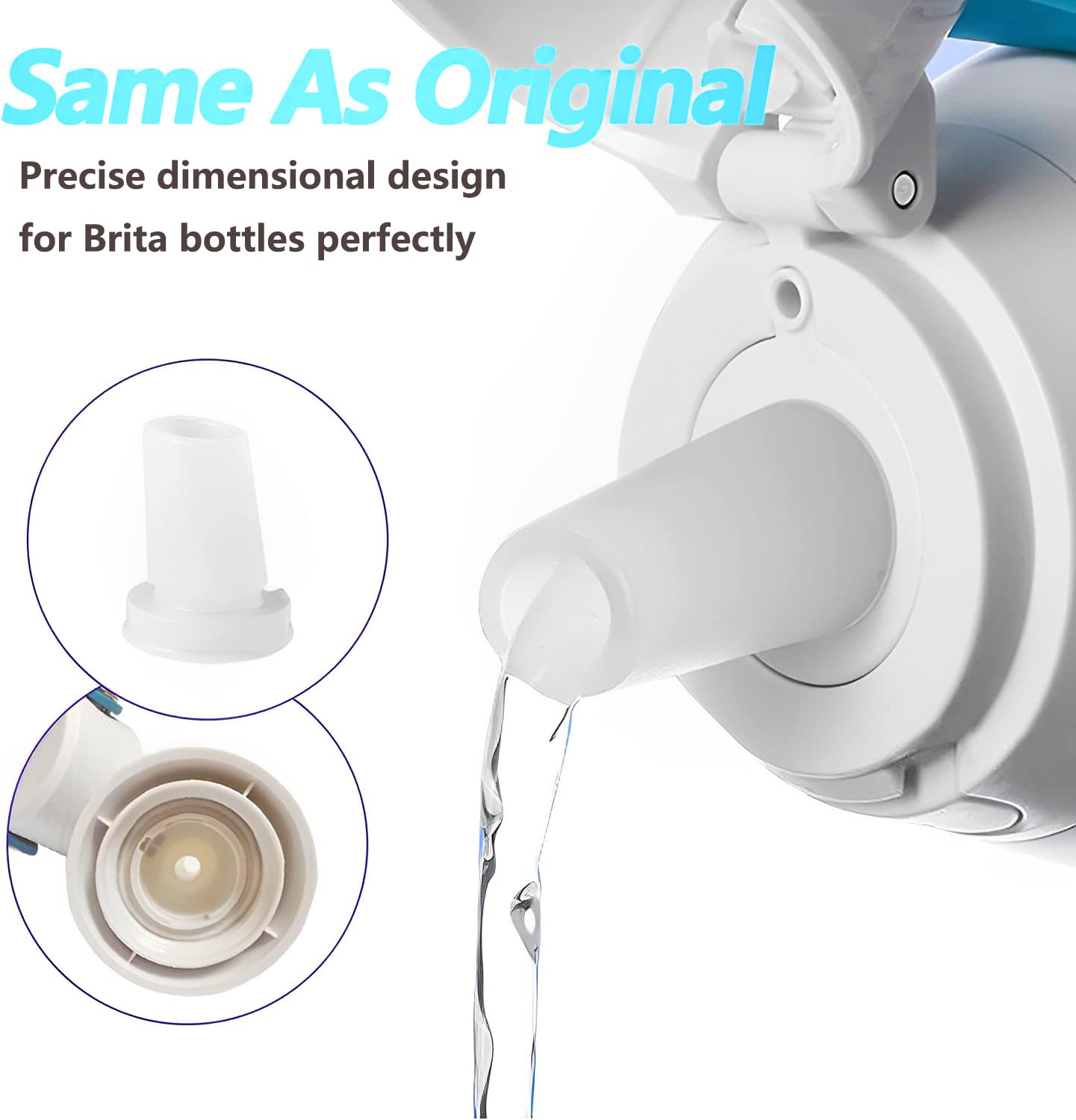 Brita Water Bottle Bite Valve Replacement 2 Pack - Durable Mouthpiece for Brita Filter Bottles | Perfect for Hiking, Camping & Gym Hydration