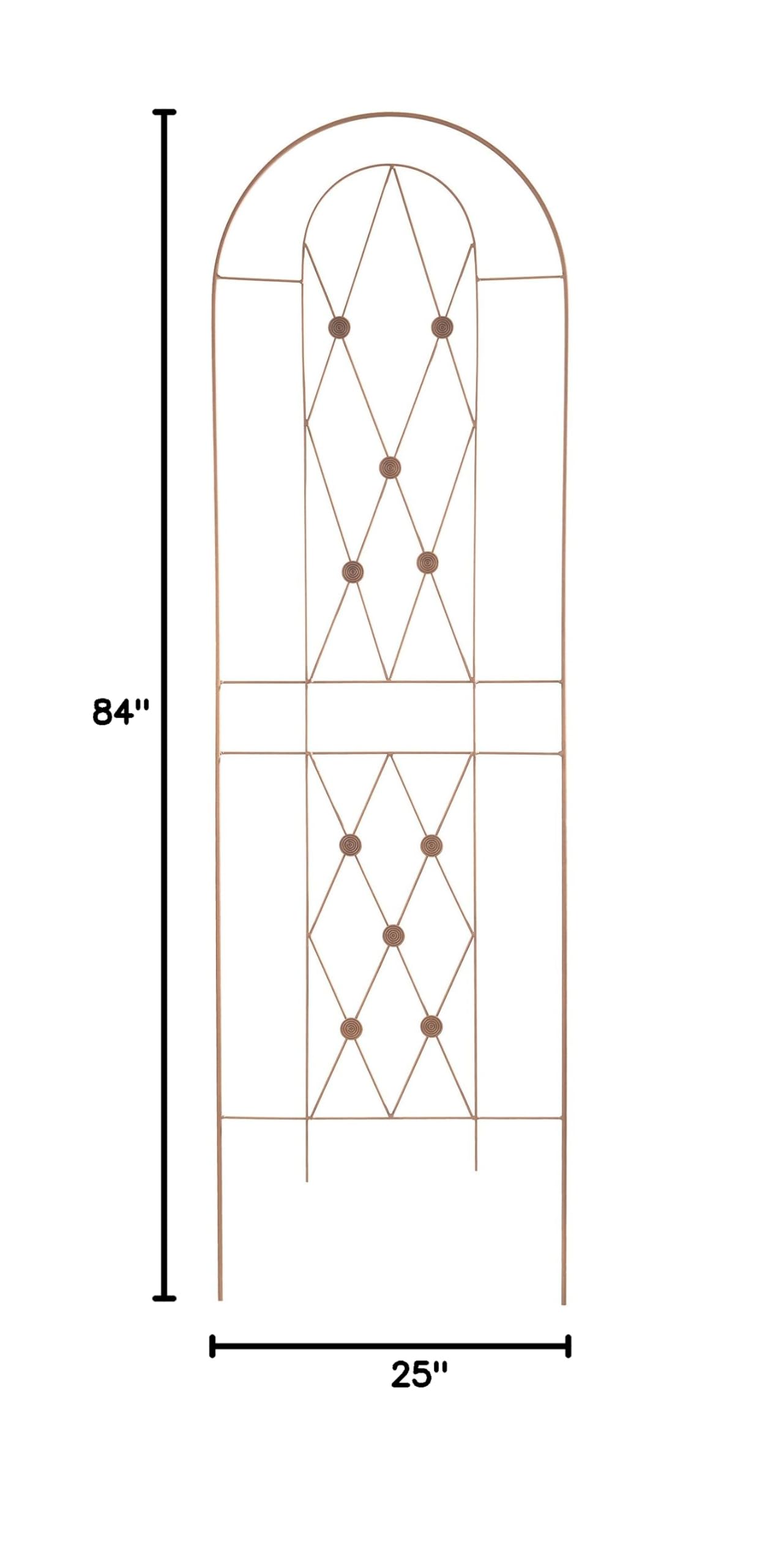 American Garden Works BTTBR Bronze Trellis for Climbing Plants - Perfect for Roses, Vines & Outdoor Garden Decor
