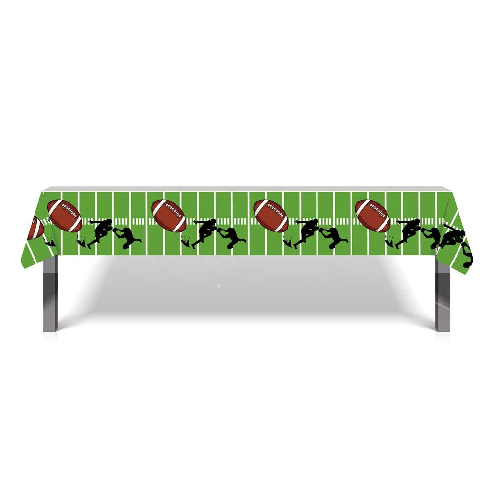 Football Table Cover - Waterproof Football Theme Tablecloth Set for Parties, Sports Day Decorations (3 Pack) - Perfect for Game Day, Tailgating & Sports Themed Events