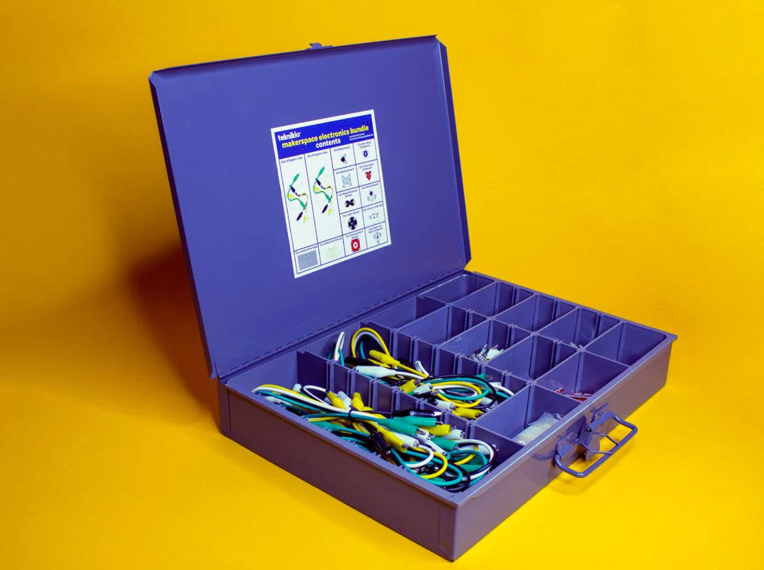 Teknikio Makerspace Electronics Kit - STEM Learning Bundle for Kids & Beginners | Perfect for Classroom Projects, DIY Electronics, and Educational Workshops