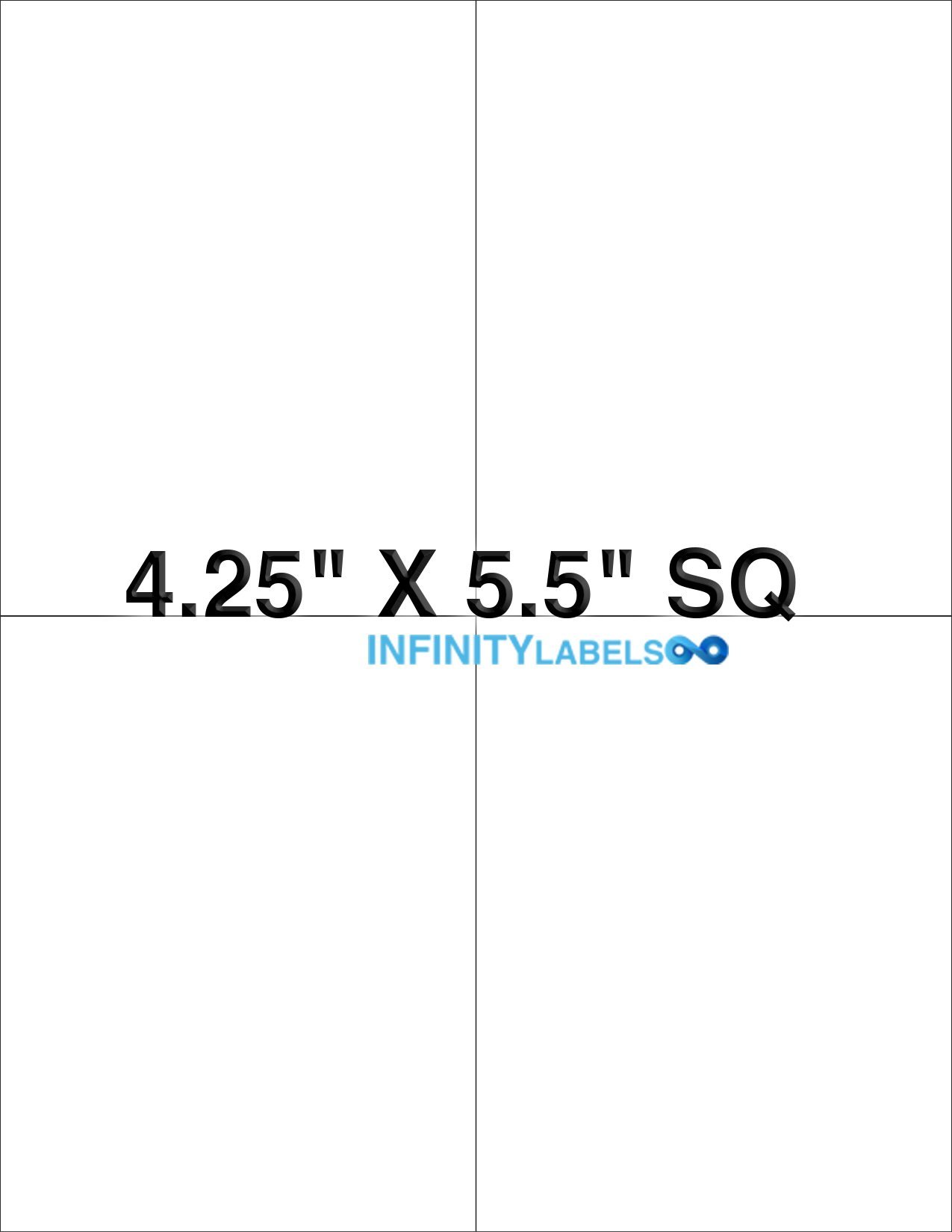 500 Laser Label Sheets - Standard White Matte Paper 4.25