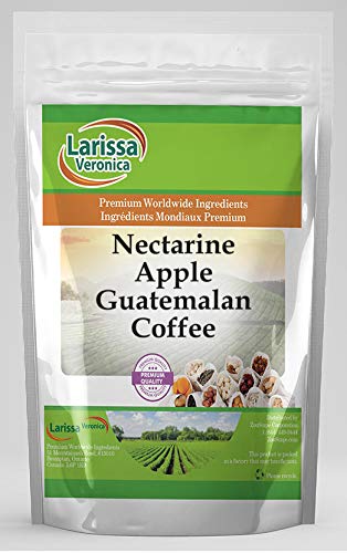 Premium Guatemalan Nectarine Apple Flavored Whole Coffee Beans - Gourmet, Naturally Flavored, 8 oz Bag - Perfect for Home Brewing, Office Use & Gift Giving