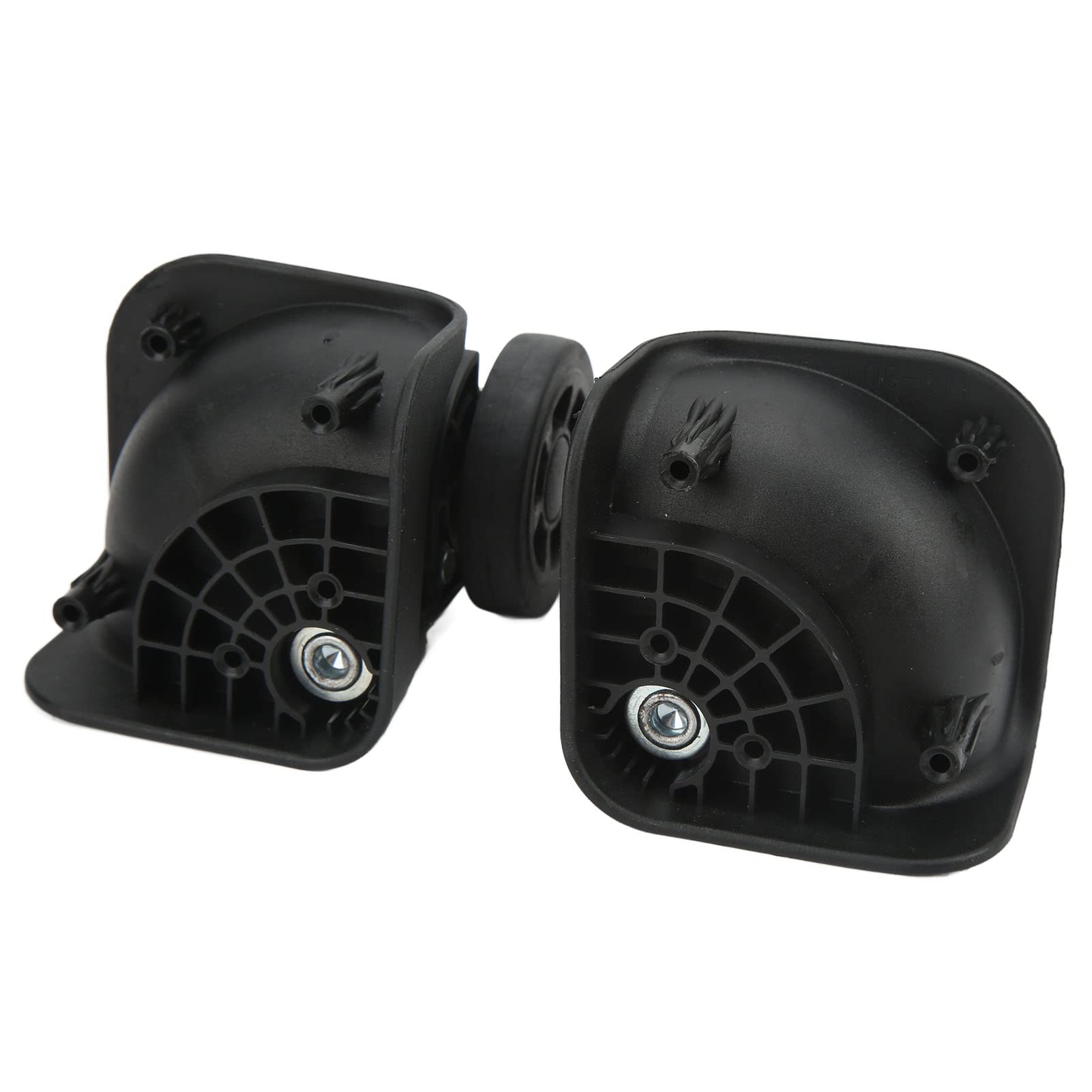 Universal Nylon Black Caster Wheels - 1 Pair Replacement for Suitcases & Luggage | Durable Smooth-Rolling Wheels for Travel Bags, Trolleys & Mobility Equipment