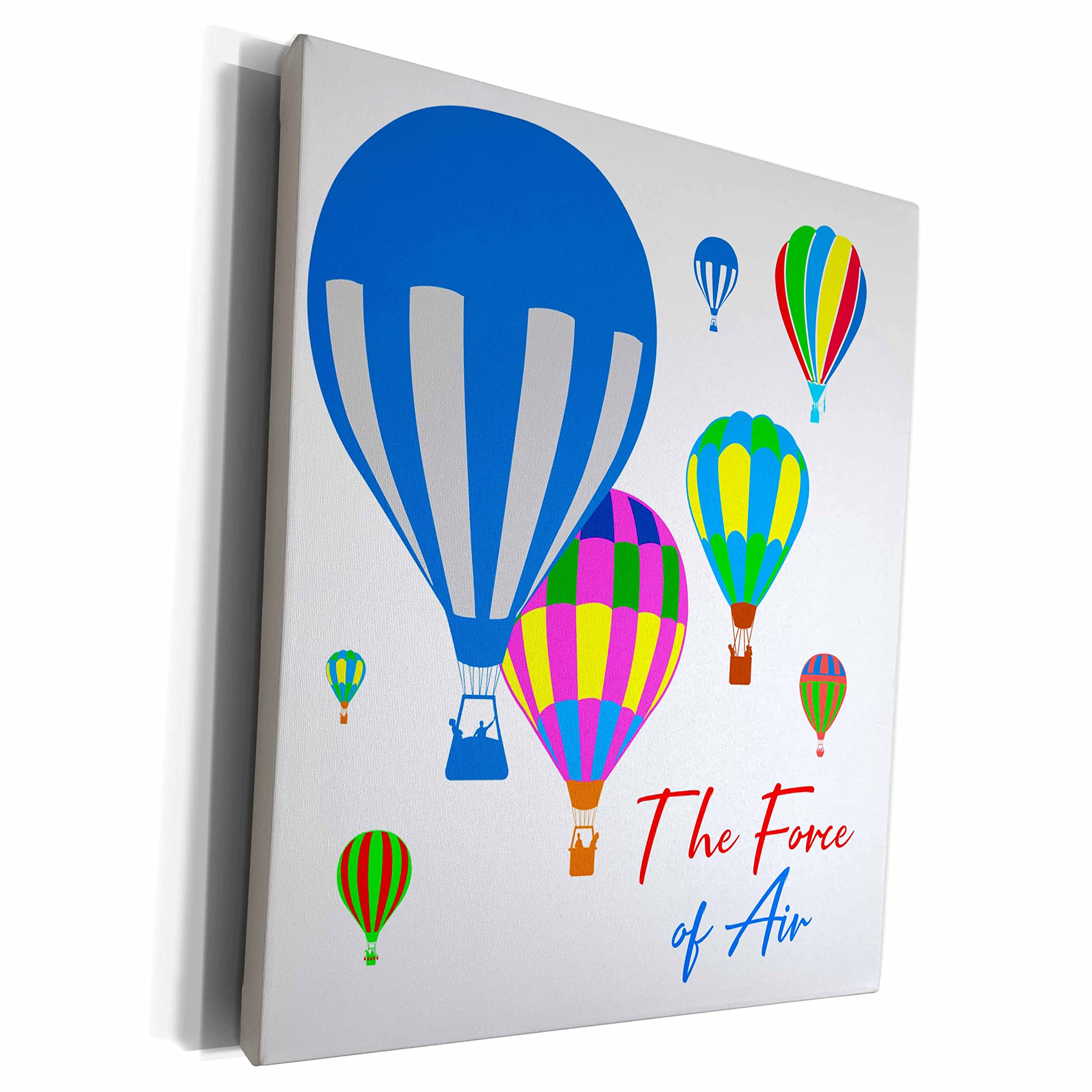 3dRose Colorful Air Balloons on White Background - Premium Museum Grade Canvas Wrap (cw_296373_1) - Perfect for Home Decor, Office Wall Art & Gift Giving