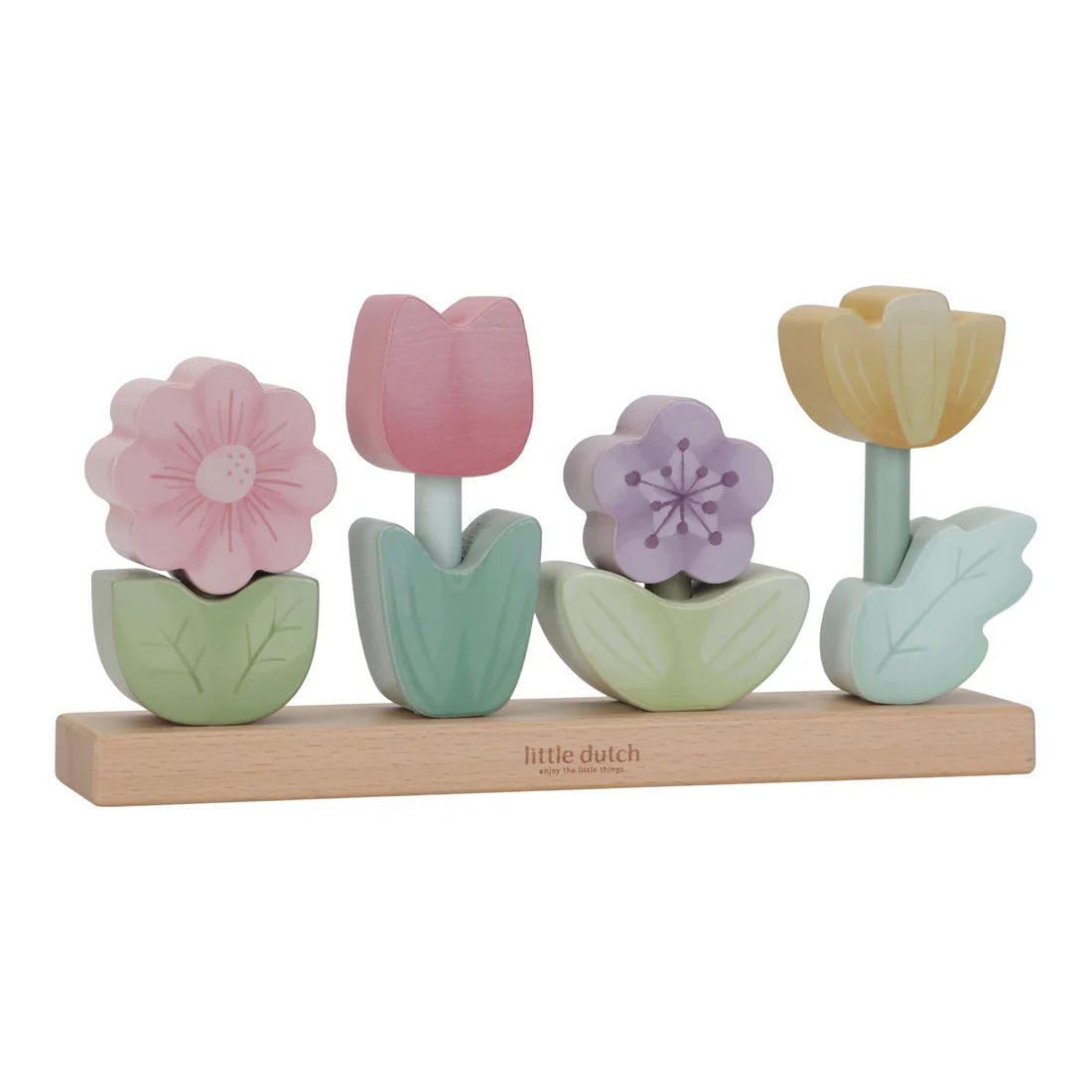 Fairy Garden Wooden Stacking Puzzle Flower - Montessori Educational Toy for Kids, Nature-Inspired Stacking Blocks for Toddlers - Perfect for Indoor Play, Birthday Gifts & Preschool Learning Activities