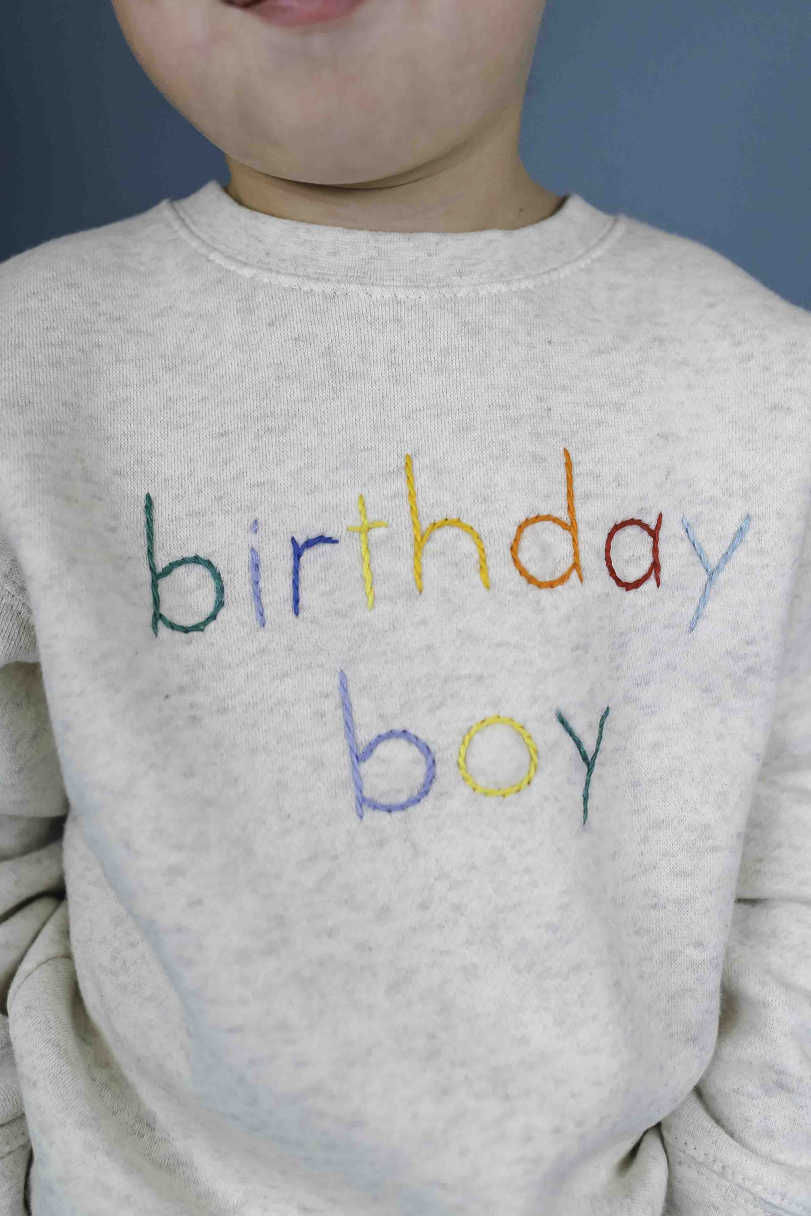 Adorable Embroidered Birthday Boy Sweater for Toddlers - Soft Cotton Crewneck Pullover for 1-3 Year Olds - Perfect for Birthday Parties, Photo Shoots & Special Occasions