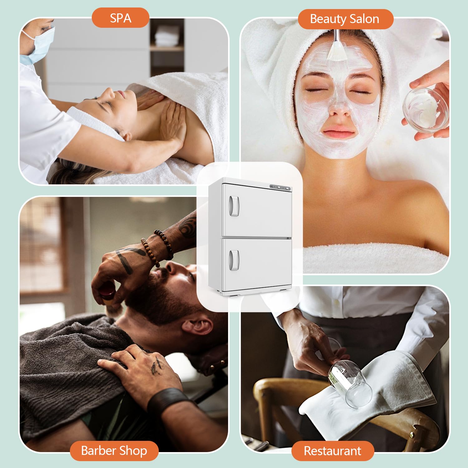 Professional 46L Large Capacity Towel Warmer Cabinet - Double Door Spa Towel Heater for Salon, Barber Shop, Restaurant & Home Use - Perfect for Warm Towels in Beauty Treatments & Hospitality Services