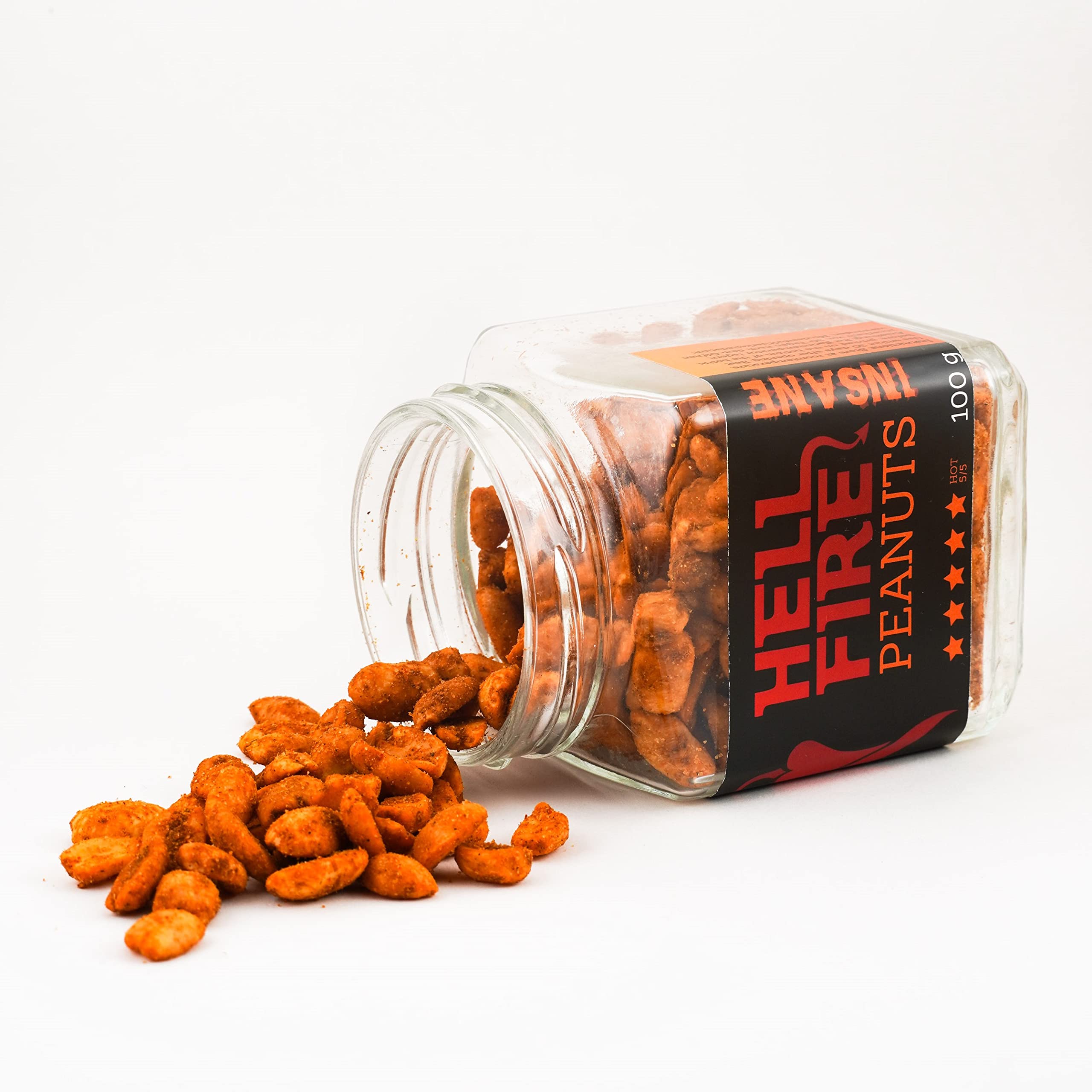 Hellfire Peanuts 100g - Carolina Reaper Spicy Snacks for Bold Food Lovers