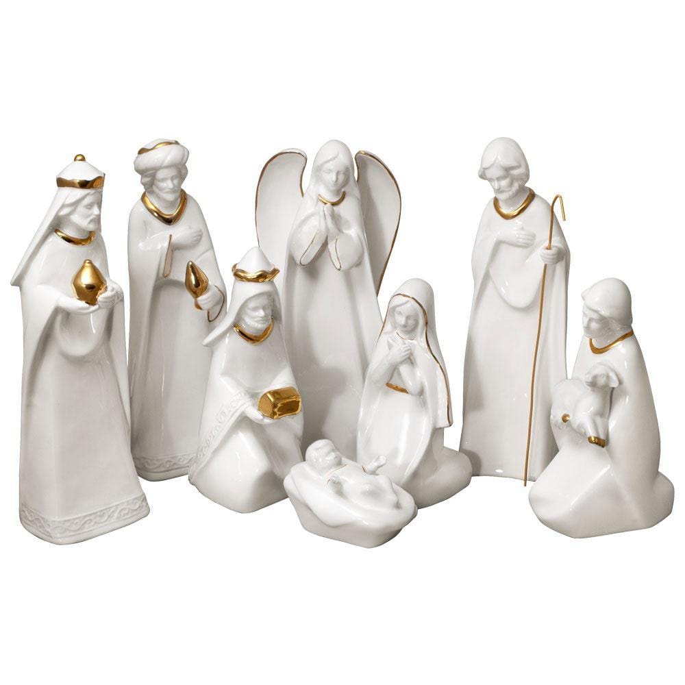 8 Piece Nativity Set - Handcrafted Christmas Nativity Scene for Home Decor, Holiday Display & Gift Giving | Perfect for Mantel, Tabletop or Church Nativity Display