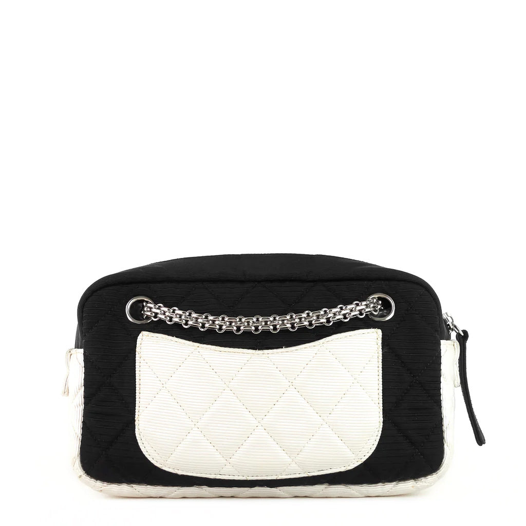 Chanel Reissue Small Black & Ivory Nylon Shoulder Bag for Women | Luxury Designer Crossbody Purse | Perfect for Evening Events, Date Nights & Fashion Outings