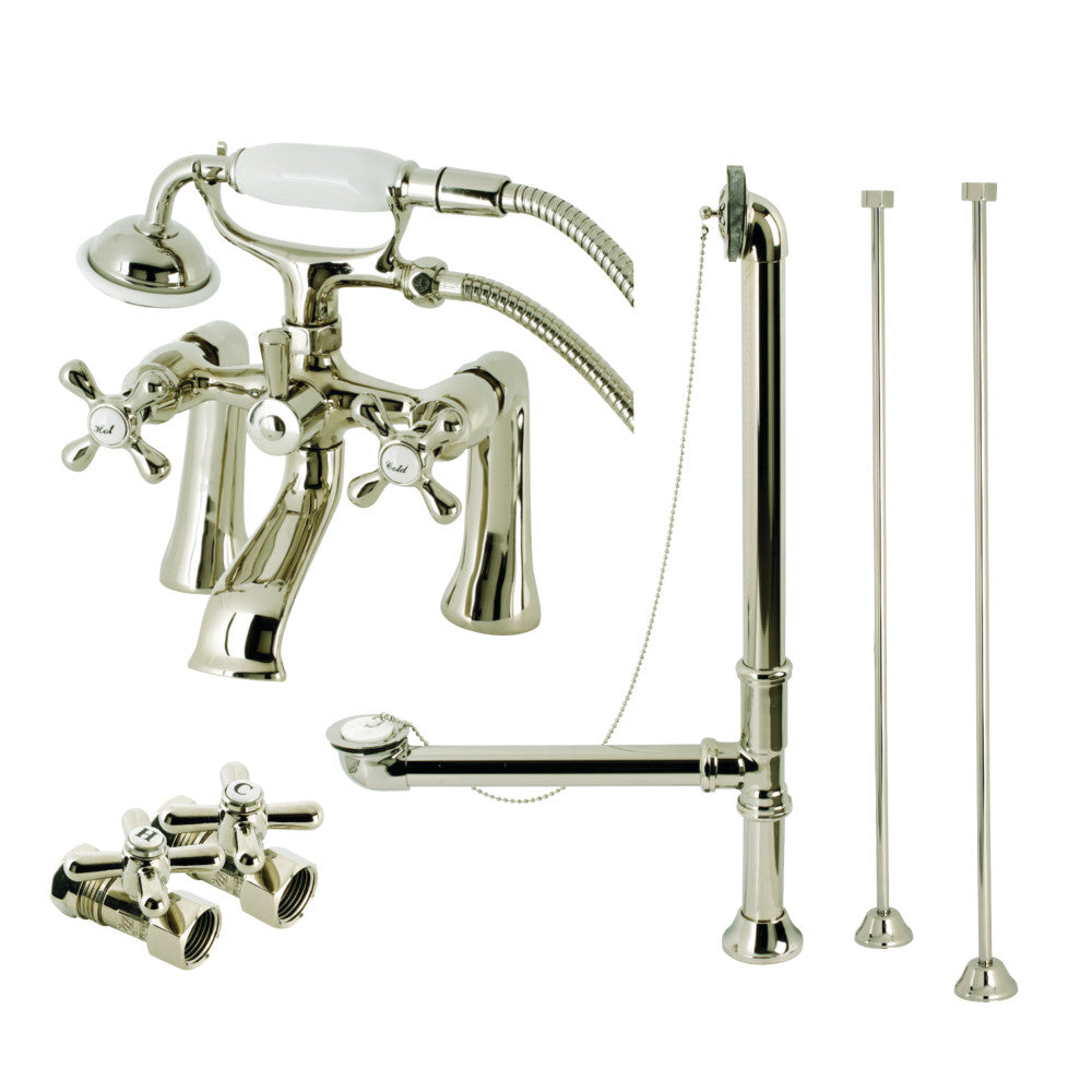 Kingston Brass CCK268ORB Vintage Deck Mount Clawfoot Tub Faucet Package