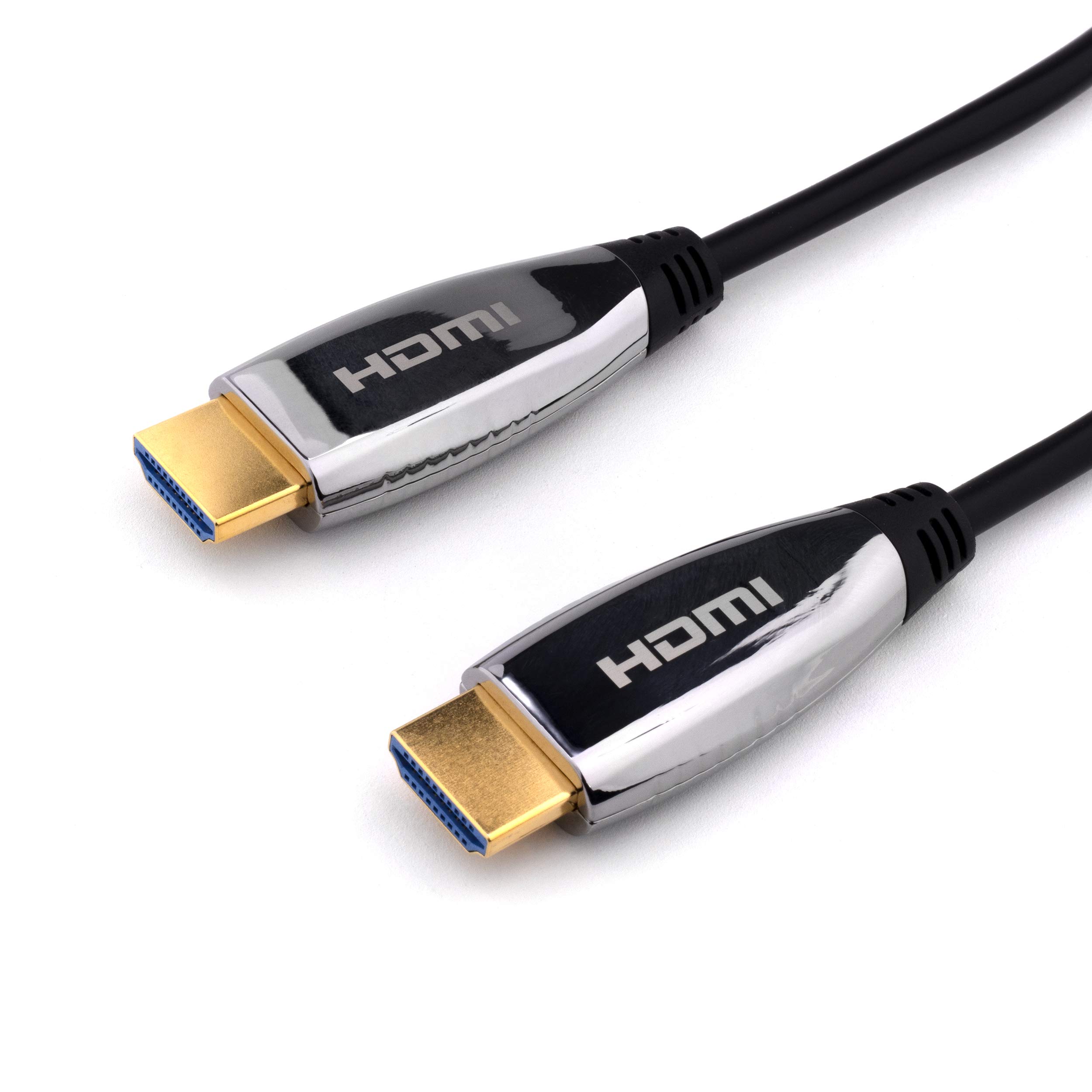 Premium 75ft 4K Fiber Optic HDMI Cable - Ultra High Speed 18Gbps, 4K@60Hz, HDR, HDCP 2.2, ARC, 3D Ready - Gold-Plated Hybrid Connectors for Home Theater, Gaming & Professional AV Setups